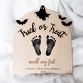 First Halloween Footprint Sign -  Personalized Baby Keepsake