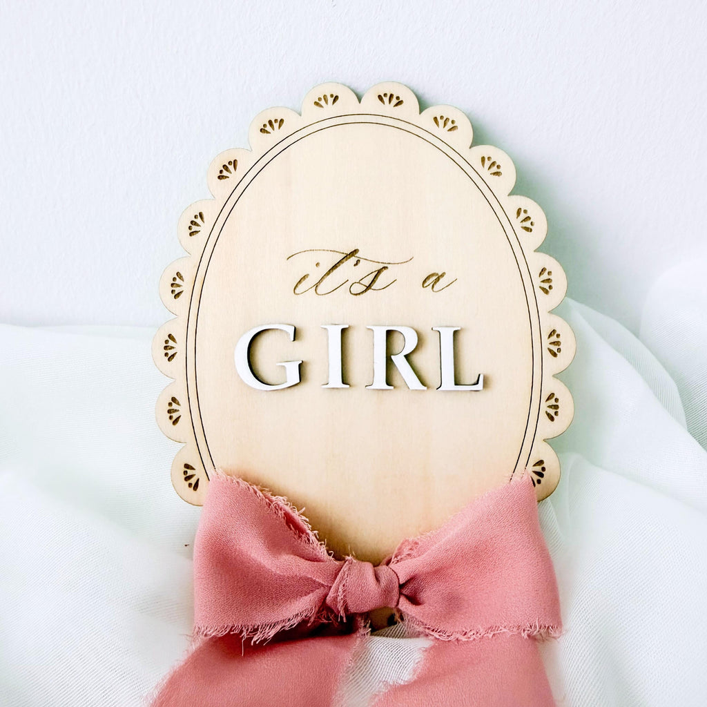 It's a Girl It's a Boy Sign, Wooden Gender Reveal Announcement, Baby Gender Reveal Photo Prop, Pregnancy Announcement, Baby Shower Decor