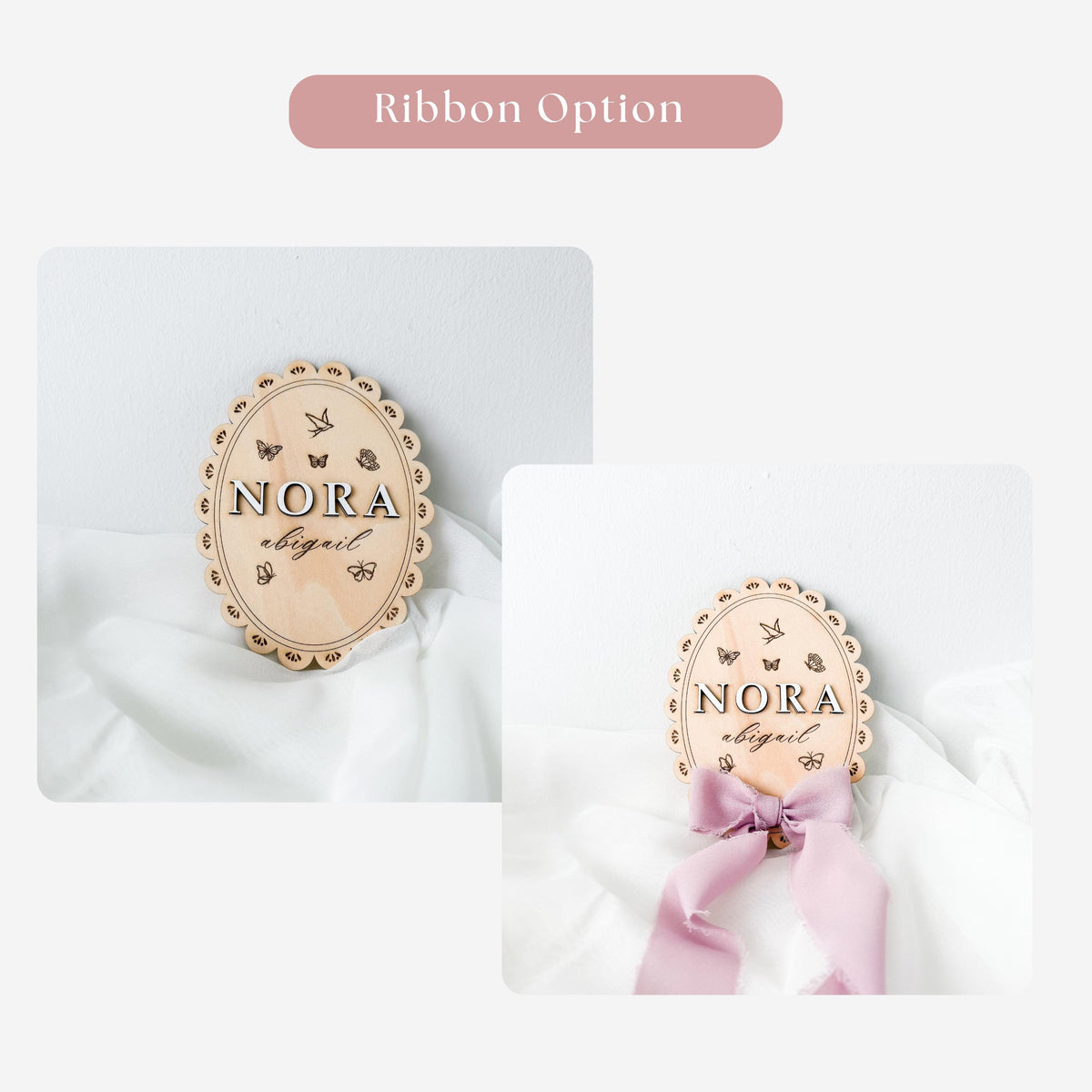Custom Butterfly Baby Name Sign, Personalized Wood Birth Announcement, Newborn Milestone Sign, Nursery Name Plaque, Baby Photo Prop