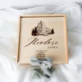 Baby Boy Keepsake Box, Mountain Woodland Memory Box, Newborn Birth Stats Box, Personalized Baby Boy Gift, Baby Shower Gift